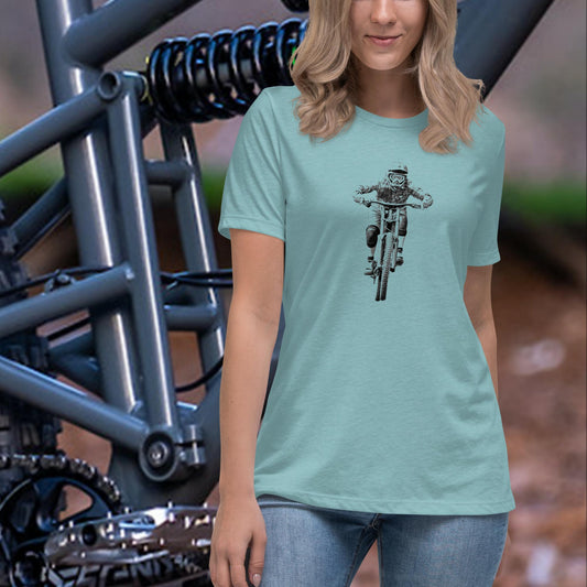 Ride Like A Girl T - Heather Blue Lagoon